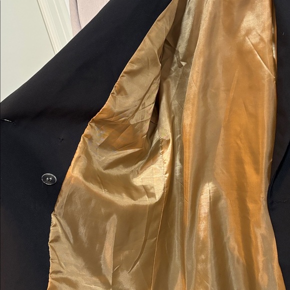 Black Double-Breasted Blazer with Gold Buttons - Picture 4 of 6
